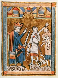 Ms 3016 fol.11v The Massacre of the Innocents, from Psautier à l